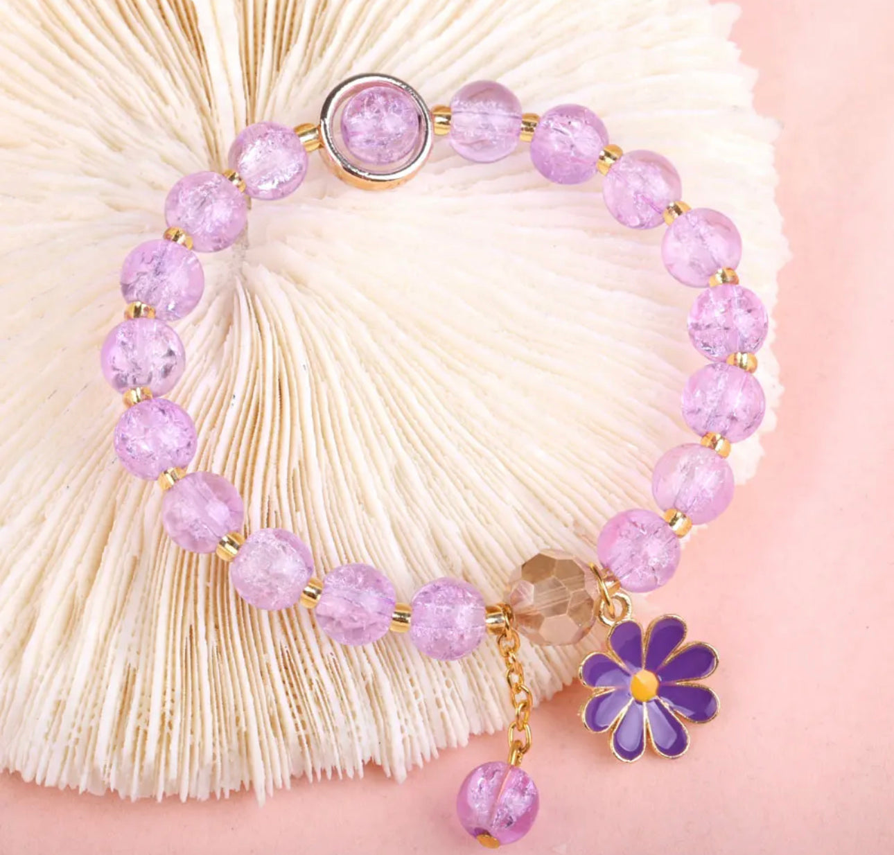 FLORA - Children’s Crystal Bead Adjustable Bracelet - Accent