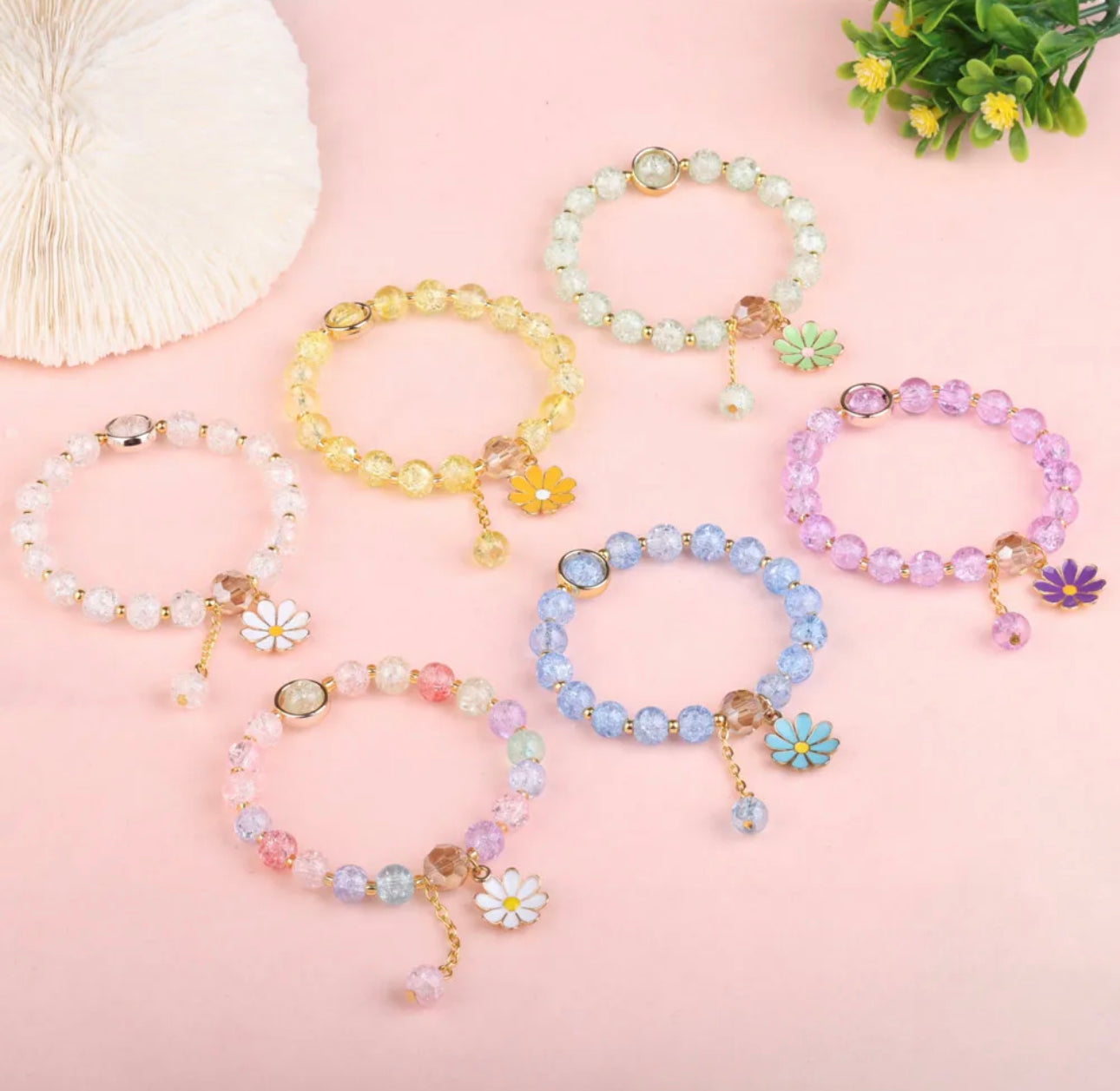 FLORA - Children’s Crystal Bead Adjustable Bracelet - Accent