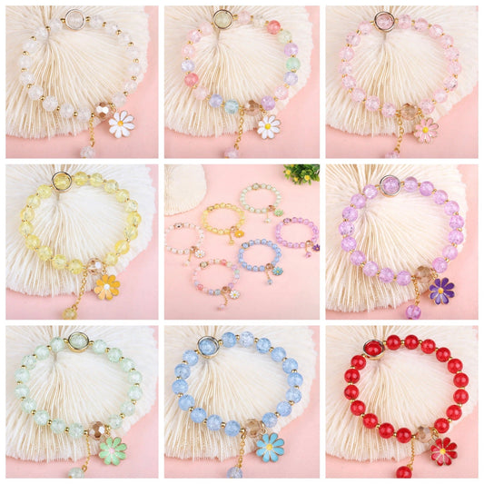 FLORA - Children’s Crystal Bead Adjustable Bracelet - Accent