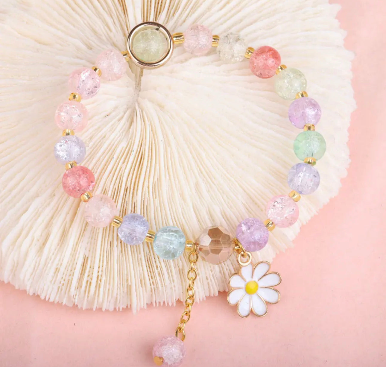 FLORA - Children’s Crystal Bead Adjustable Bracelet - Accent