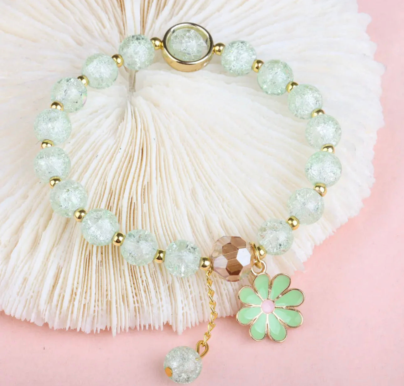 FLORA - Children’s Crystal Bead Adjustable Bracelet - Accent