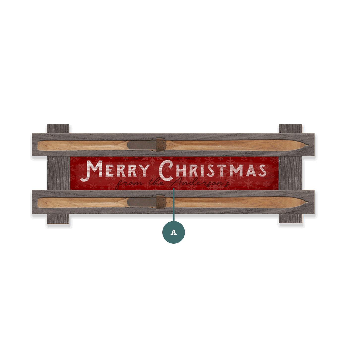 Merry Christmas Sign: Personalized - Framed Wall Decor