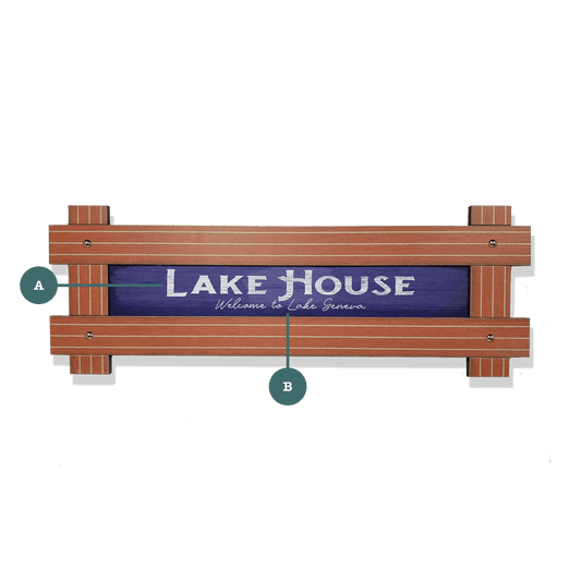 Lake House Sign - Framed Wall Decor
