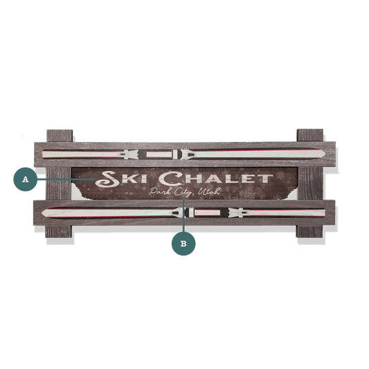 Ski Chalet Sign - Framed Wall Decor