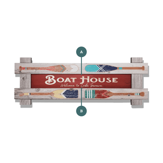 Boat House Sign - Framed Wall Decor