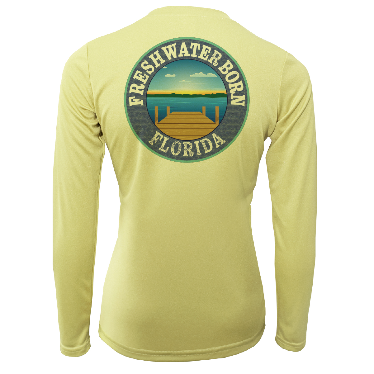 Florida Flag Freshwater Born Women's Long Sleeve UPF 50+ Dry-Fit Shirt