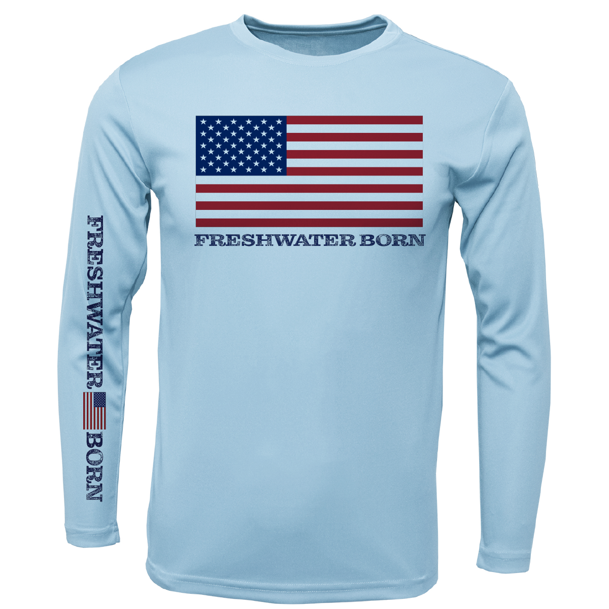 Florida USA Freshwater Born Girl's Long Sleeve UPF 50+ Dry-Fit Shirt