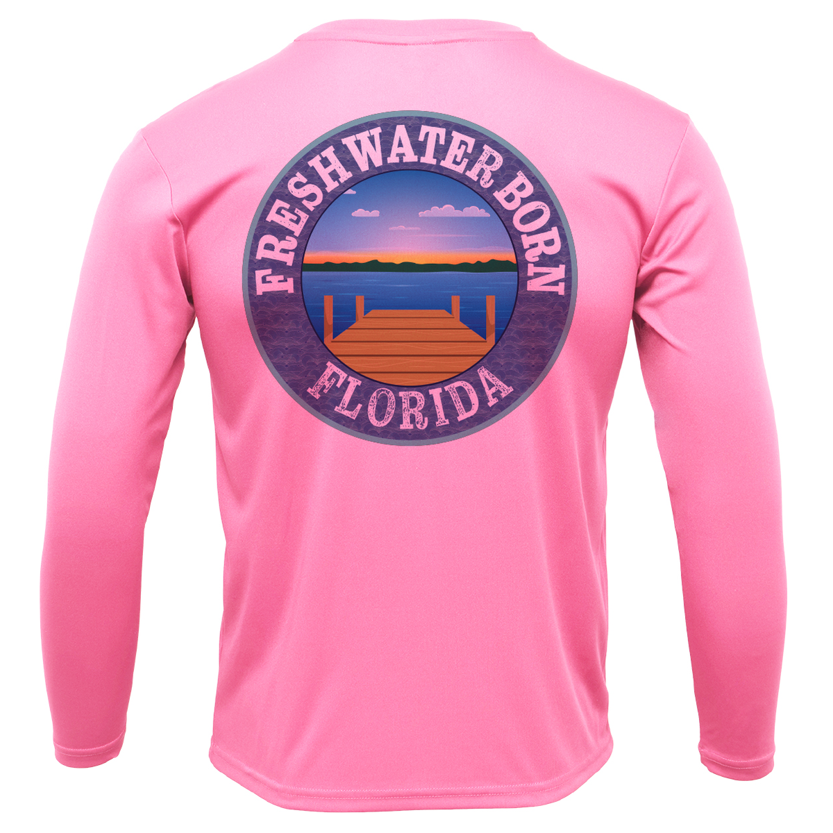 Florida "Born on the Freshwater" Girl's Long Sleeve UPF 50+ Dry-Fit Shirt