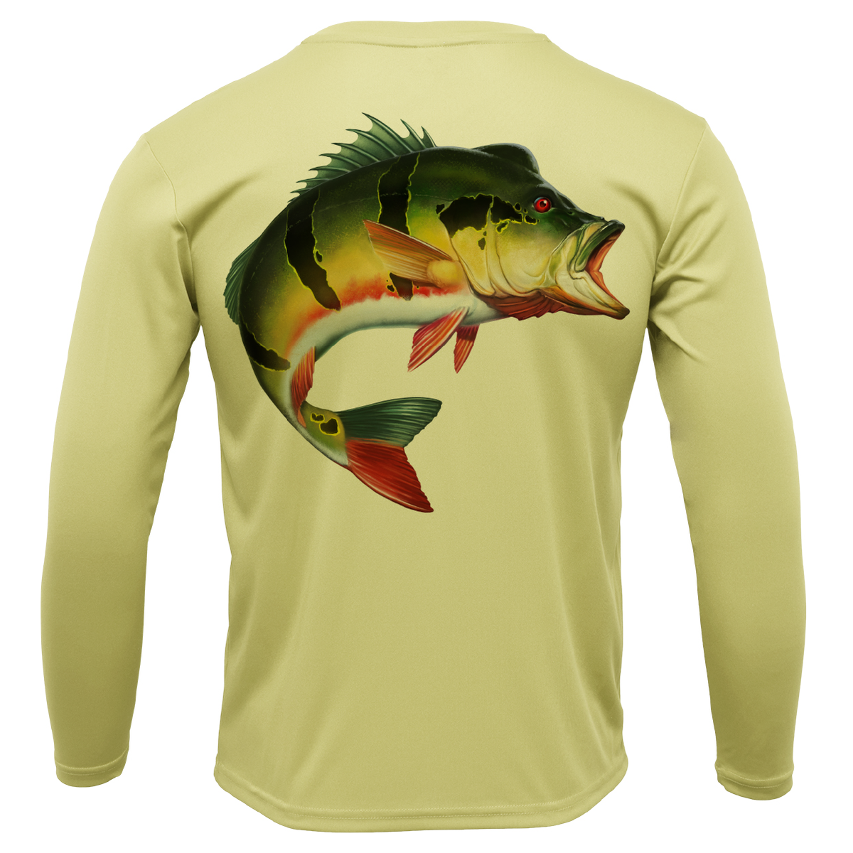 Florida Freshwater Born Peacock Bass Girl's Long Sleeve UPF 50+ Dry-Fit Shirt