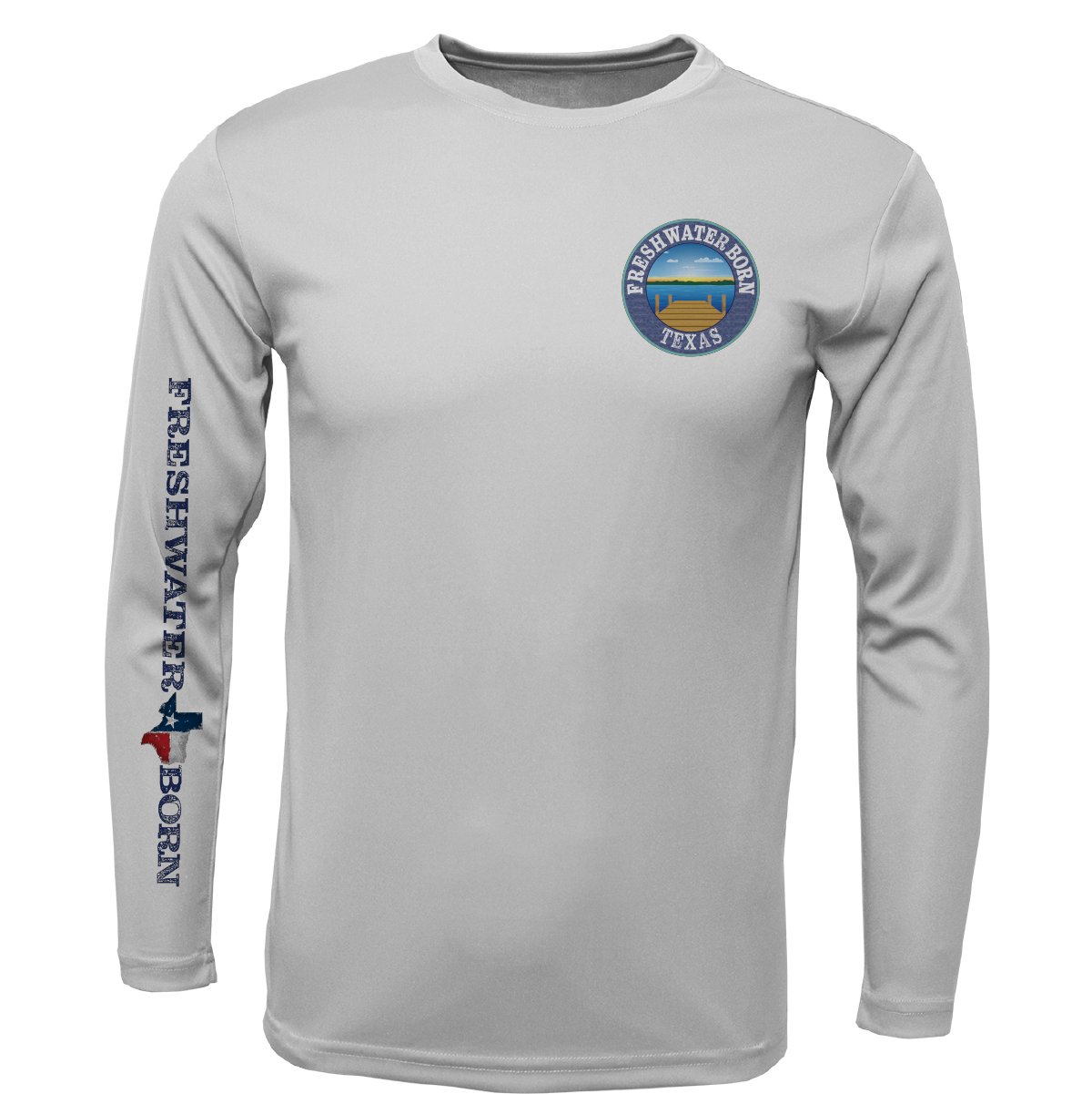 College Station Freshwater Born Men's Long Sleeve UPF 50+ Dry-Fit Shirt