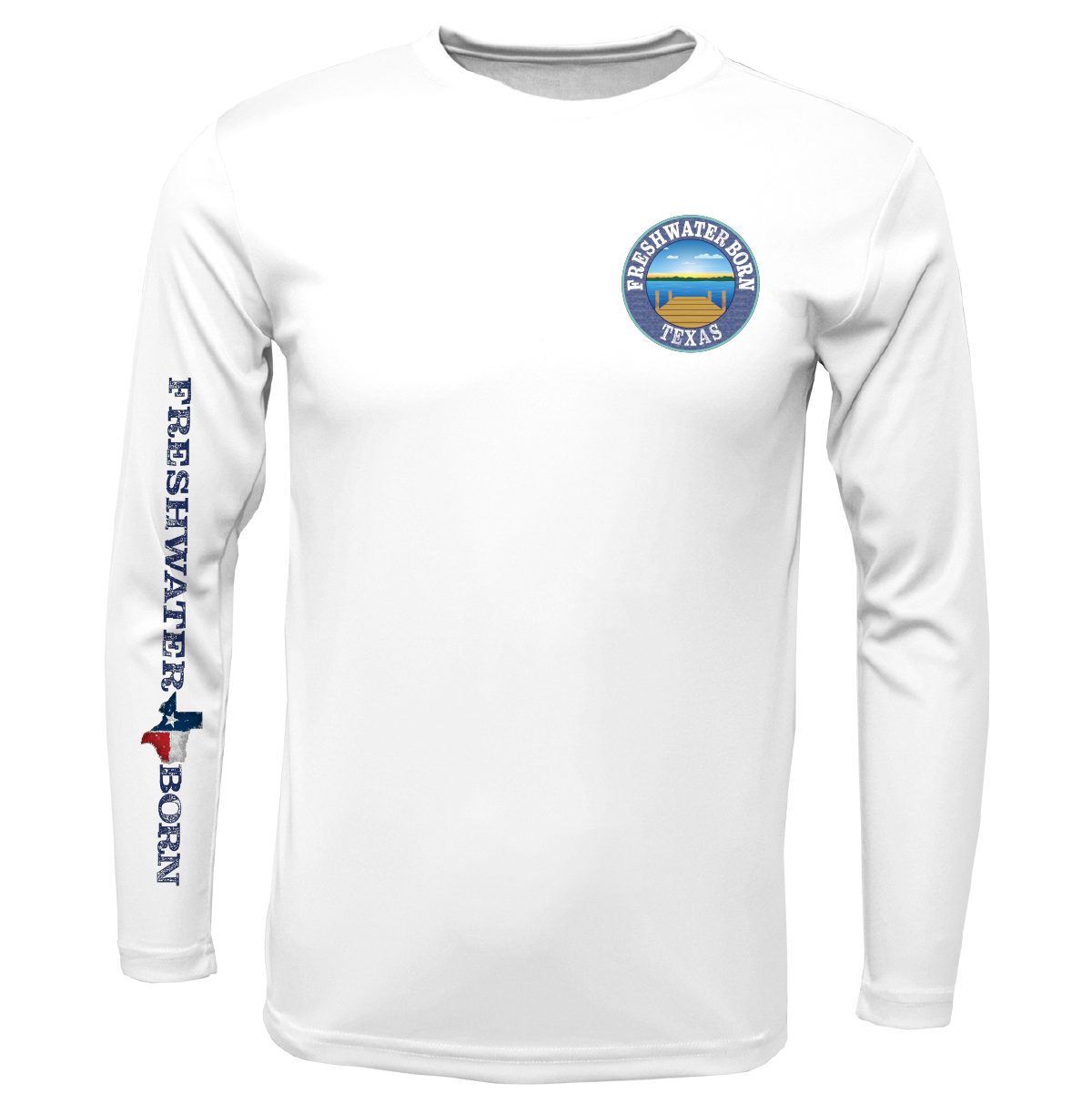 College Station Freshwater Born Men's Long Sleeve UPF 50+ Dry-Fit Shirt