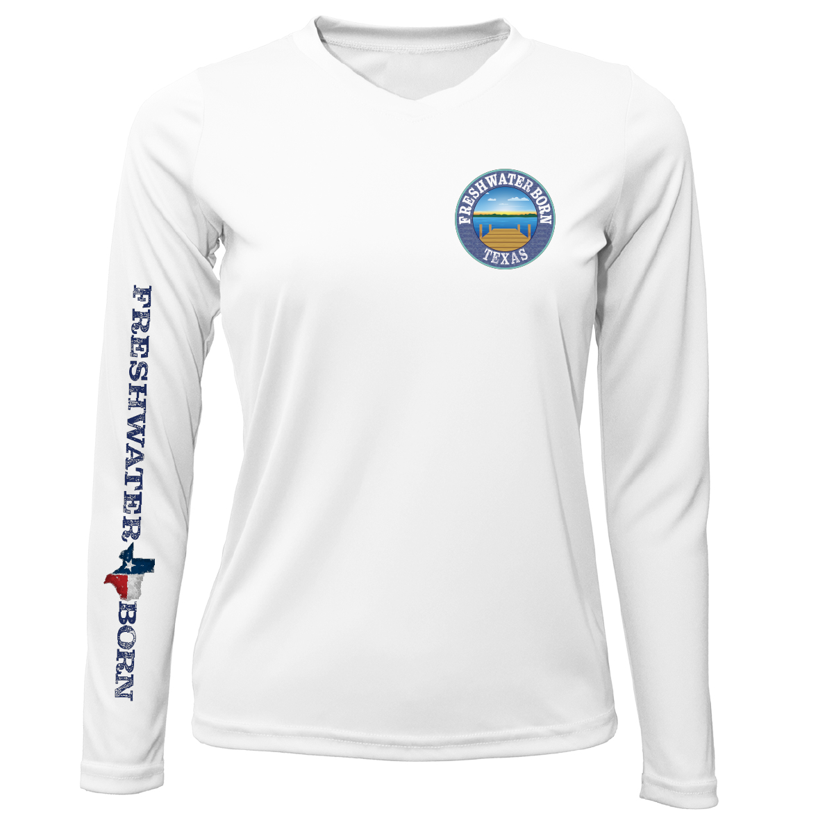 College Station Freshwater Born Women's Long Sleeve UPF 50+ Dry-Fit Shirt