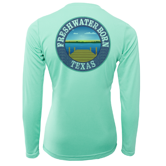 Texas Freshwater Born Linear Logo Women's Long Sleeve UPF 50+ Dry-Fit Shirt