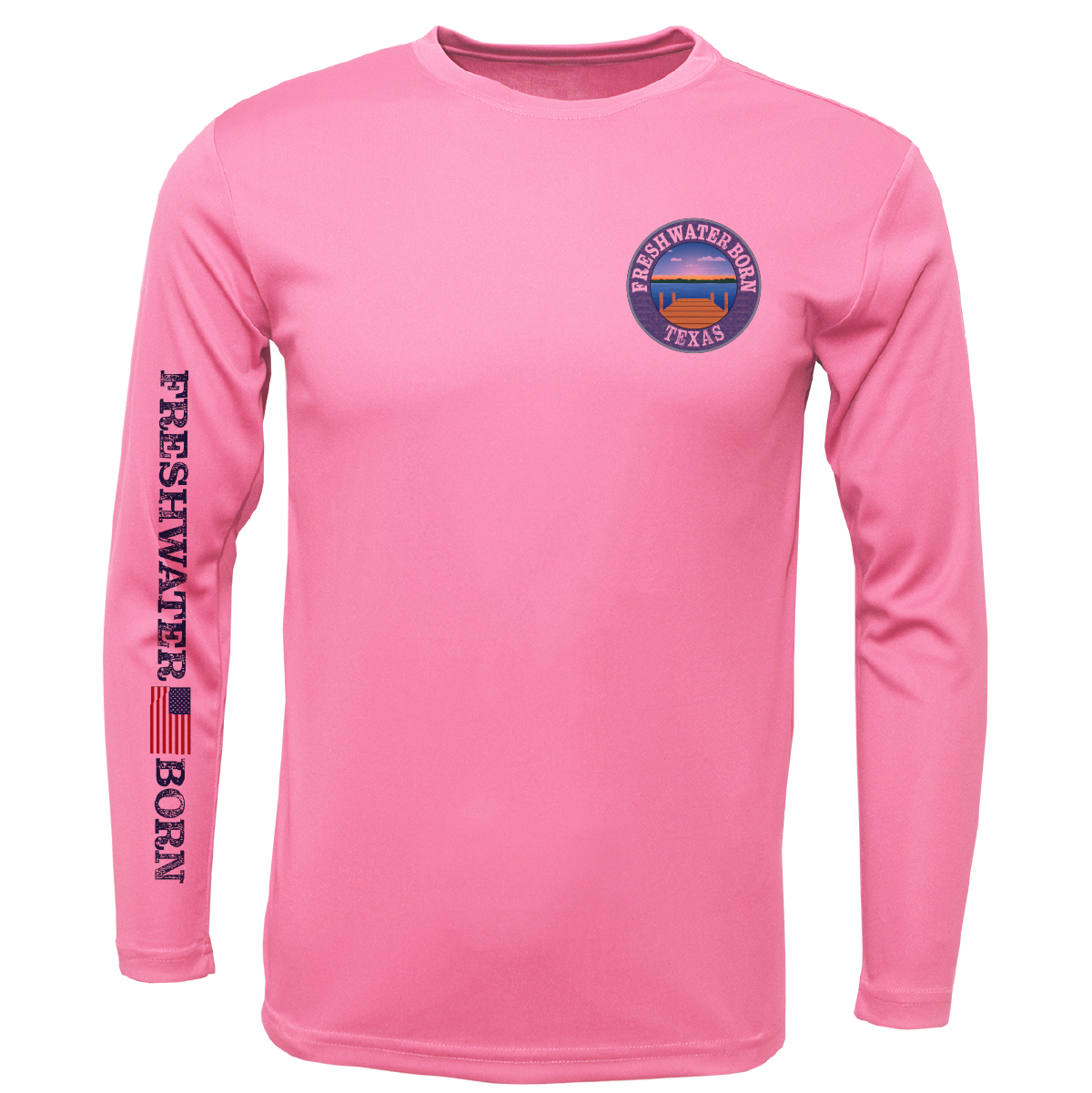 Texas Freshwater Born Kraken Girl's Long Sleeve UPF 50+ Dry-Fit Shirt
