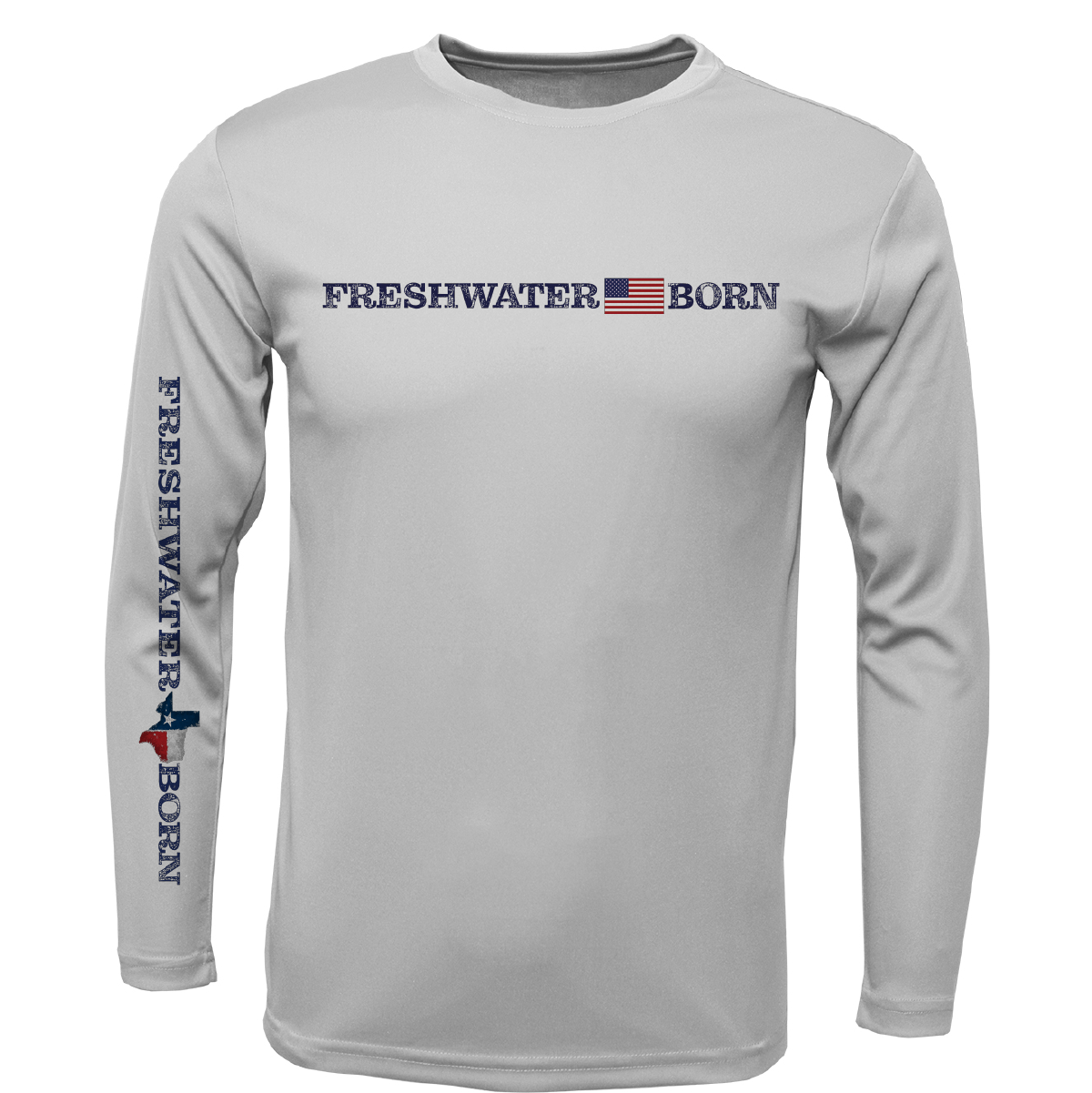 Texas Freshwater Born Linear Logo Girl's Long Sleeve UPF 50+ Dry-Fit Shirt