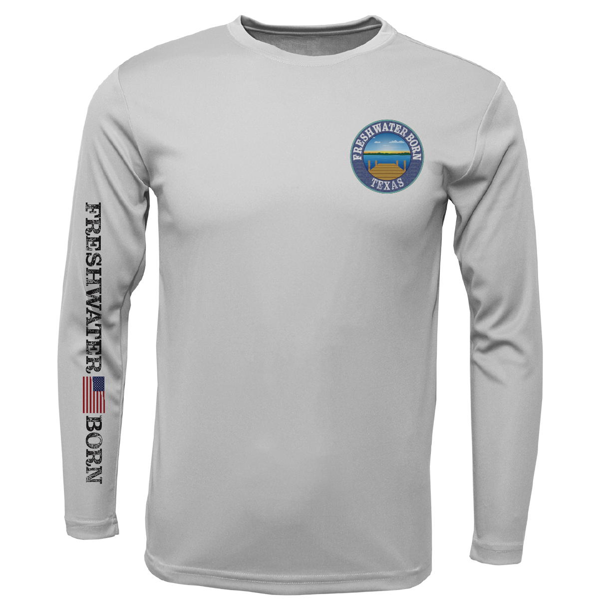 Texas Freshwater Born "Surrender The Booty" Men's Long Sleeve UPF 50+ Dry-Fit Shirt