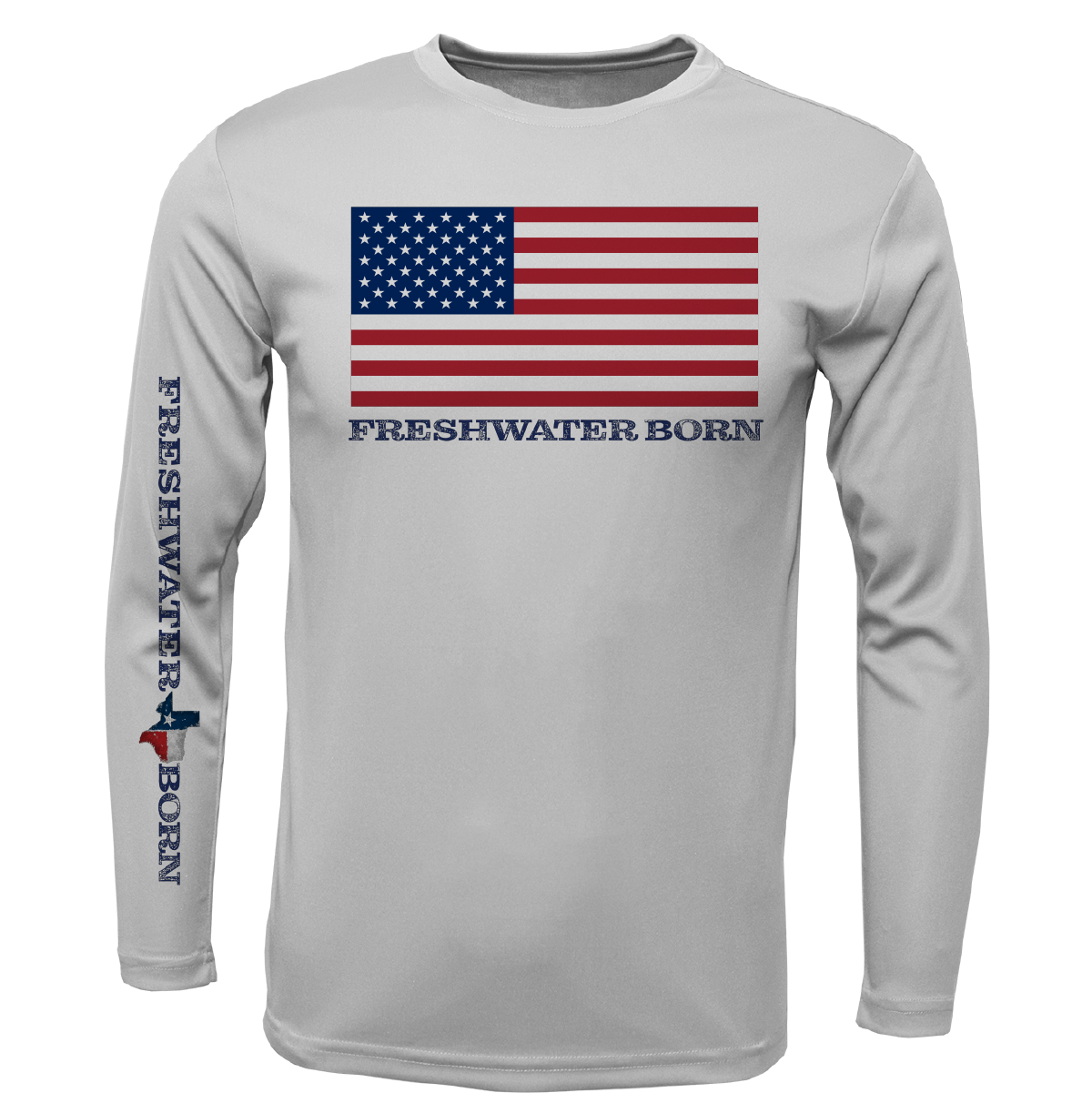 Texas USA Freshwater Born Girl's Long Sleeve UPF 50+ Dry-Fit Shirt