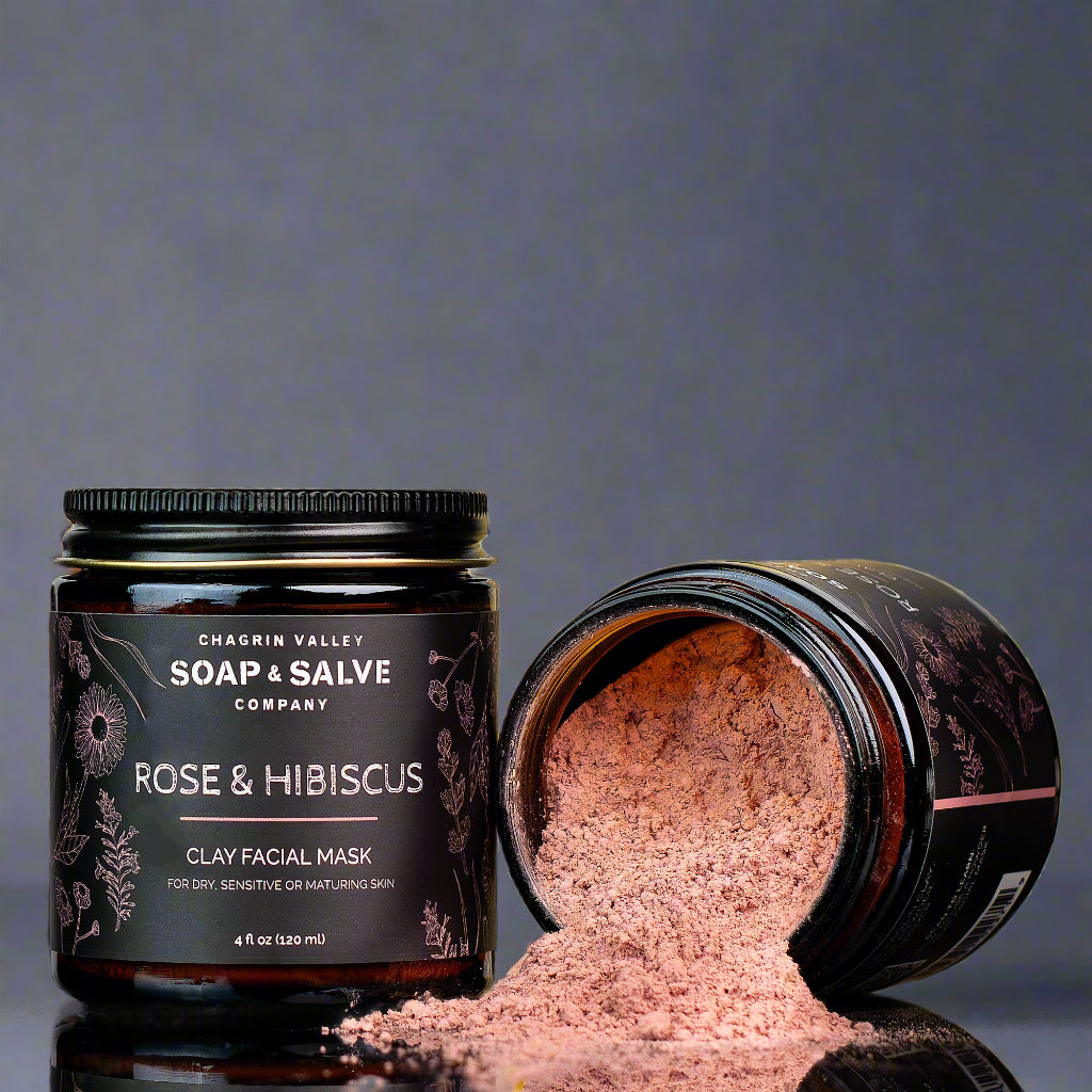 Clay Face Mask: Rose & Hibiscus