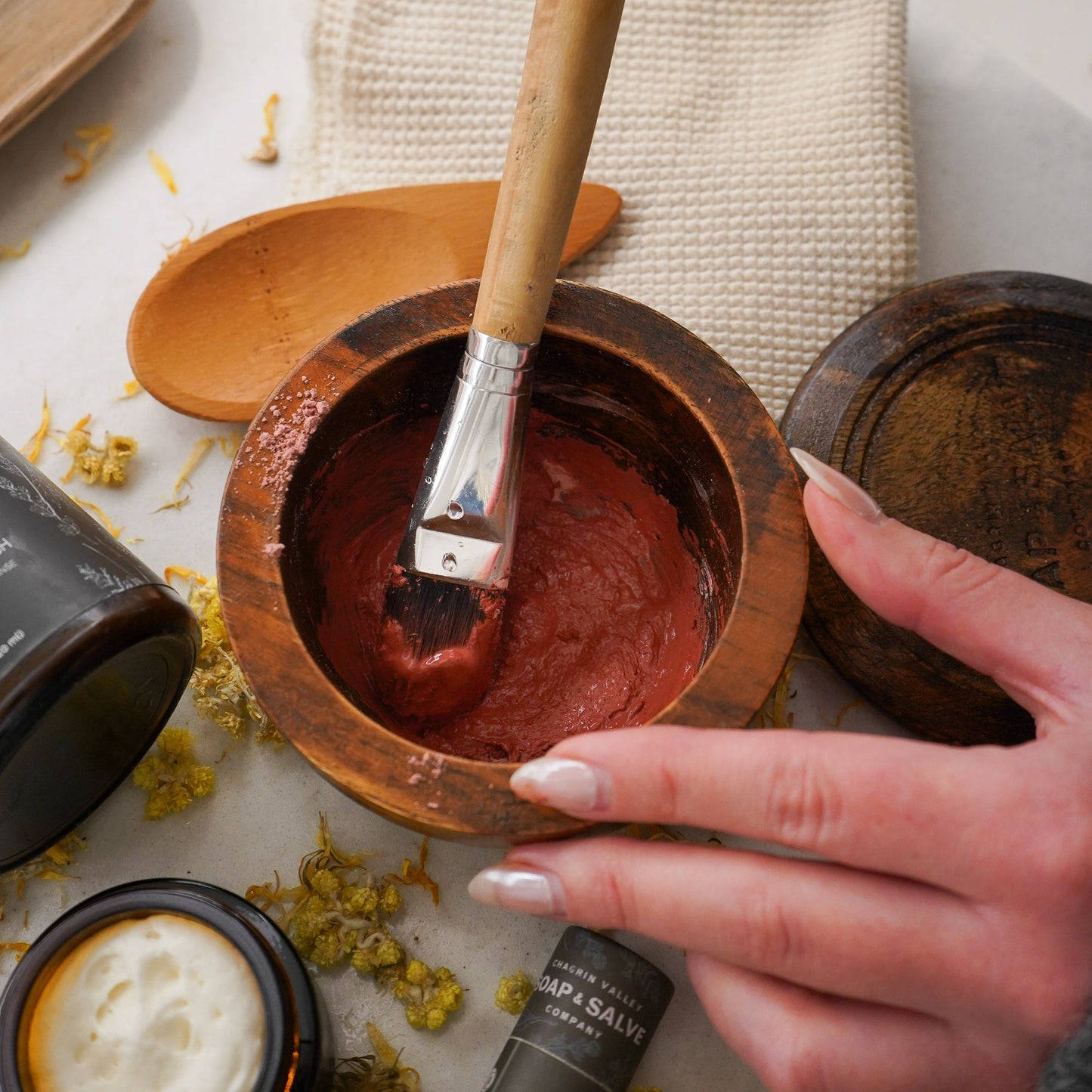 Clay Face Mask: Rose & Hibiscus