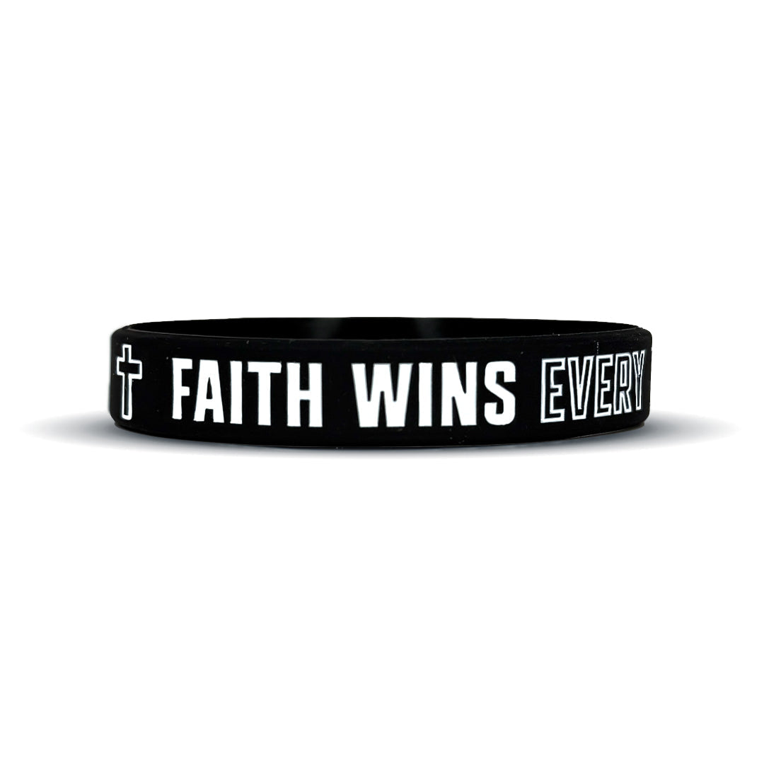 FAITH WINS EVERY TIME Wristband