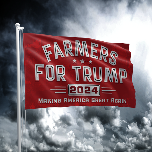 Farmers For Trump Red Theme Flag - 1967