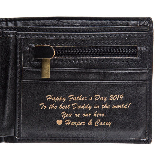 Personalized Bifold Wallet: Father's Day