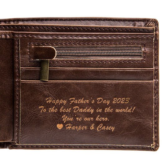 Personalized Bifold Wallet: Father's Day