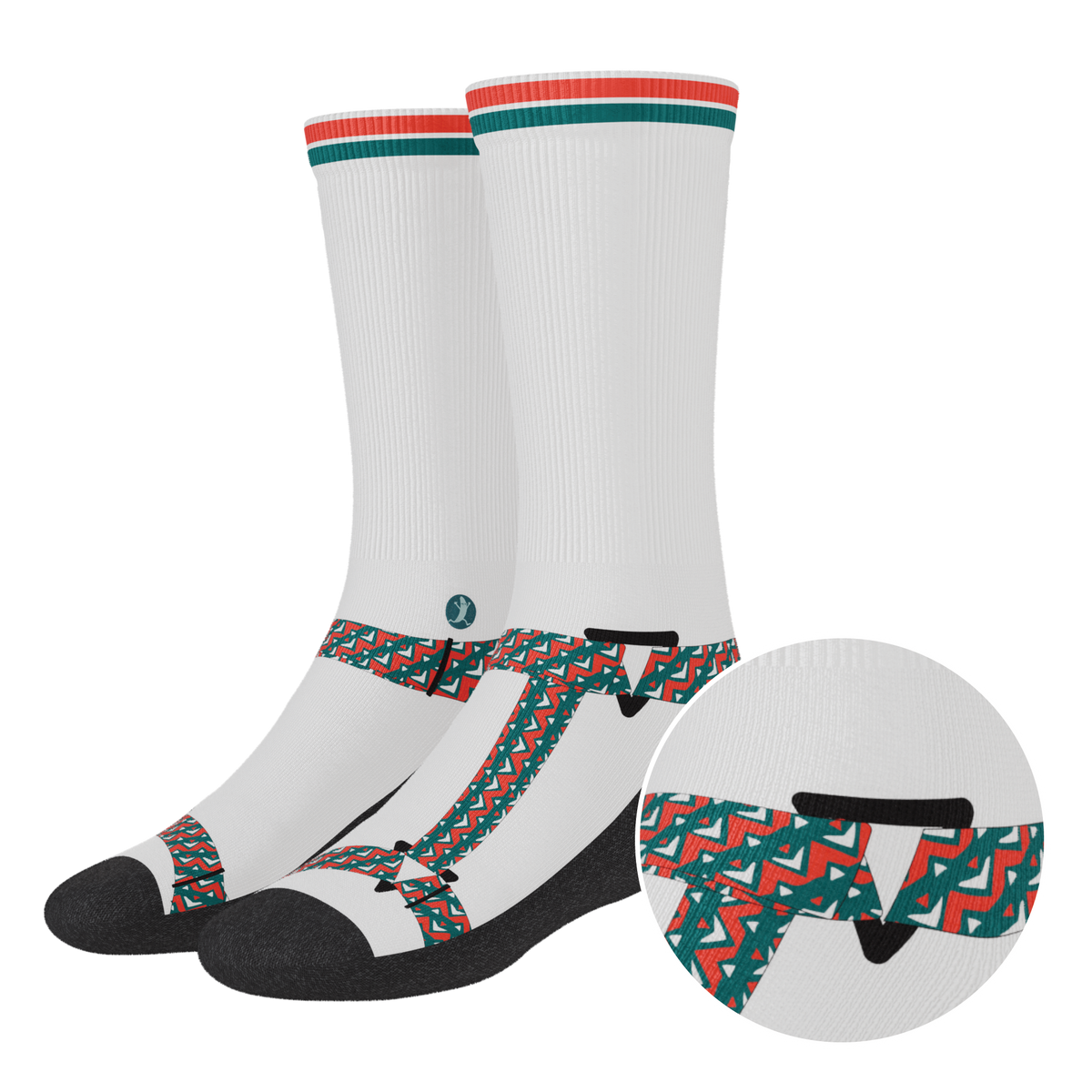 The Faux Pas | Velcro Sandal Heel Hammock™ Crew Socks