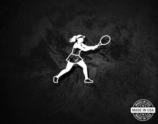 Female Tennis Player Decal