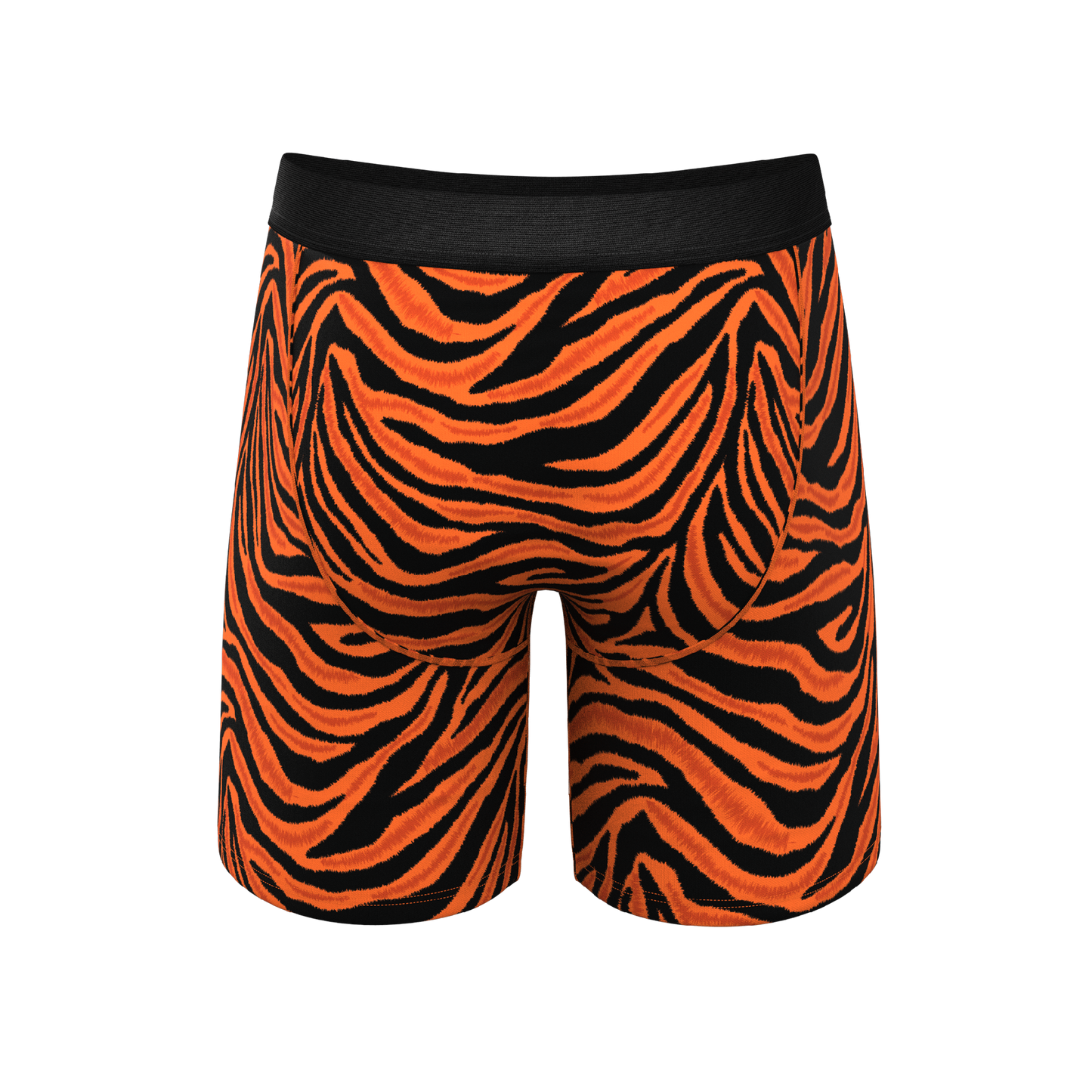 The Feral Feline | Tiger Print Long Leg Ball Hammock® Pouch Underwear With Fly