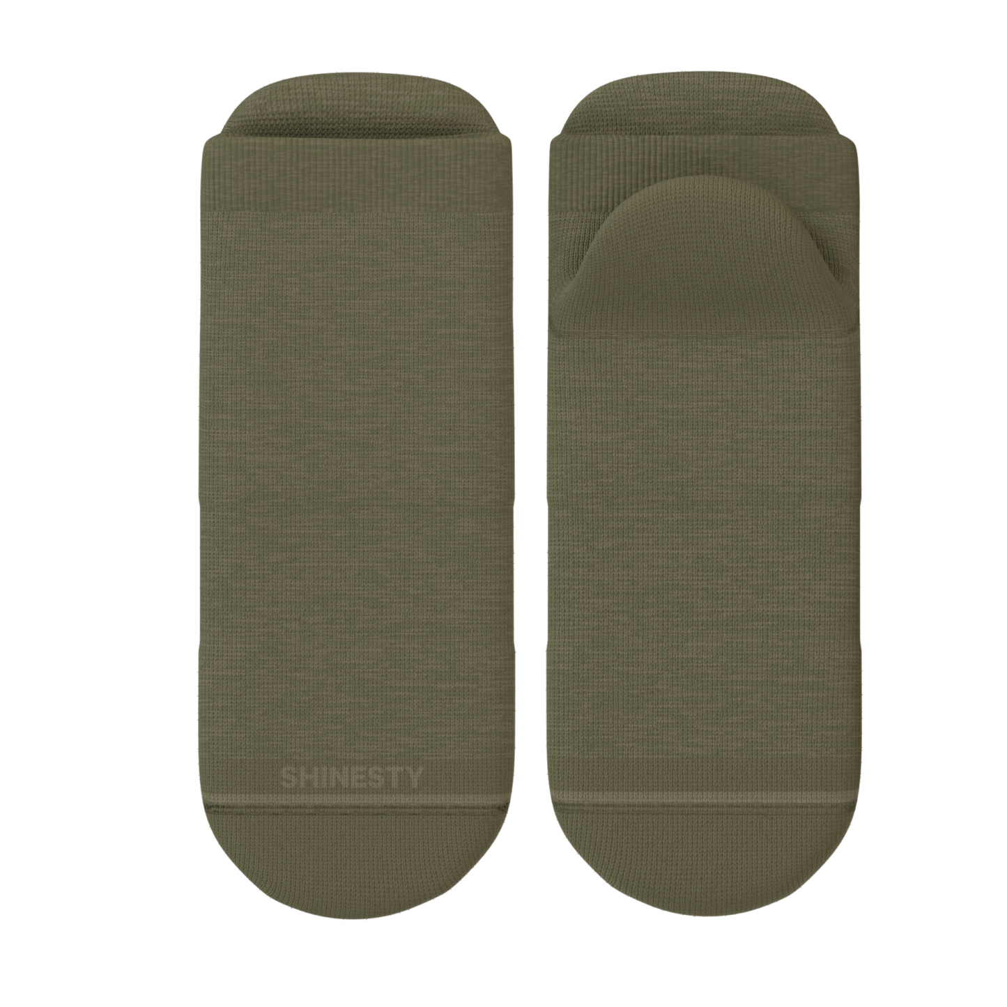 The Fields Of Green | Oil Green Heel Hammock™ Ankle Socks