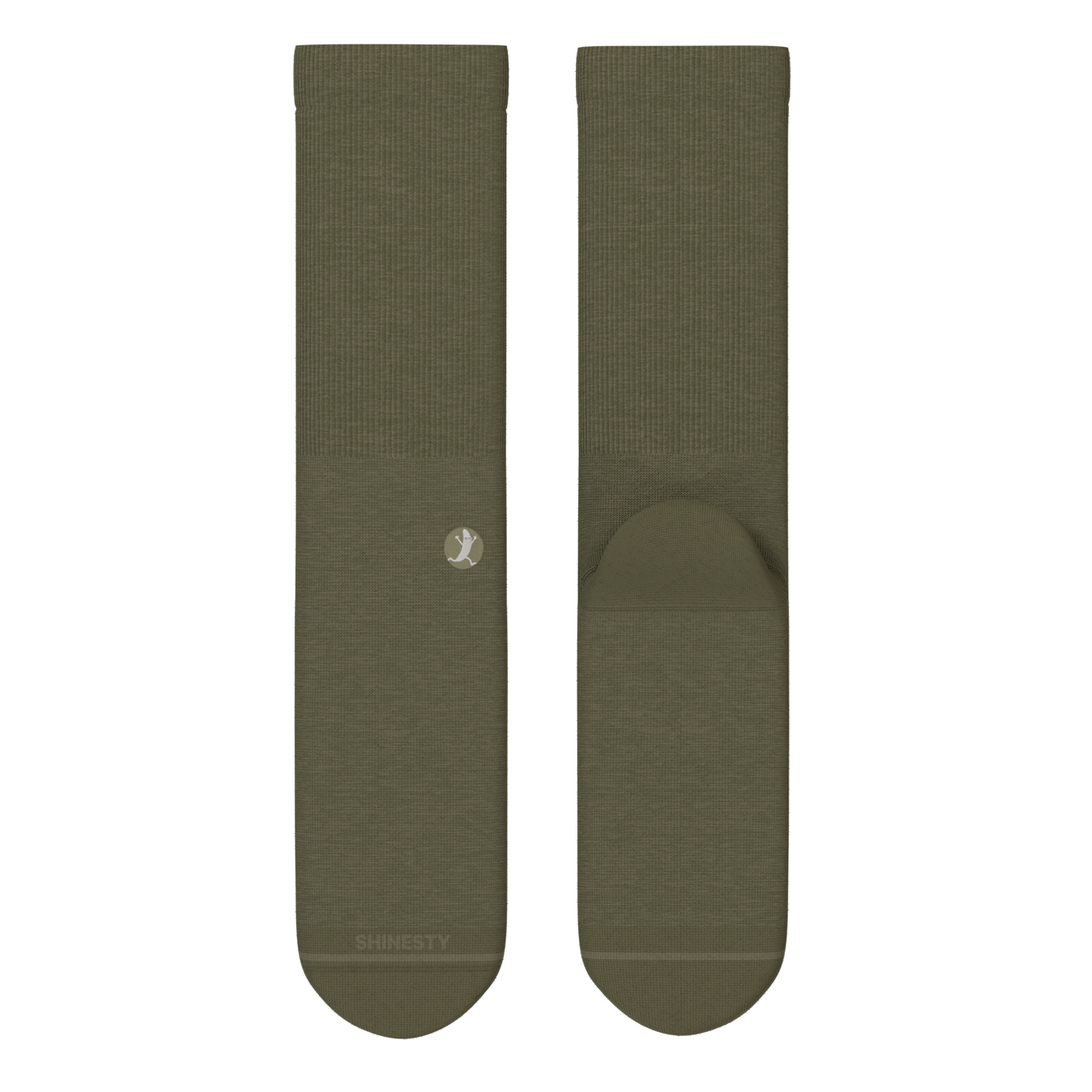 The Fields Of Green | Oil Green Heel Hammock™ Crew Socks