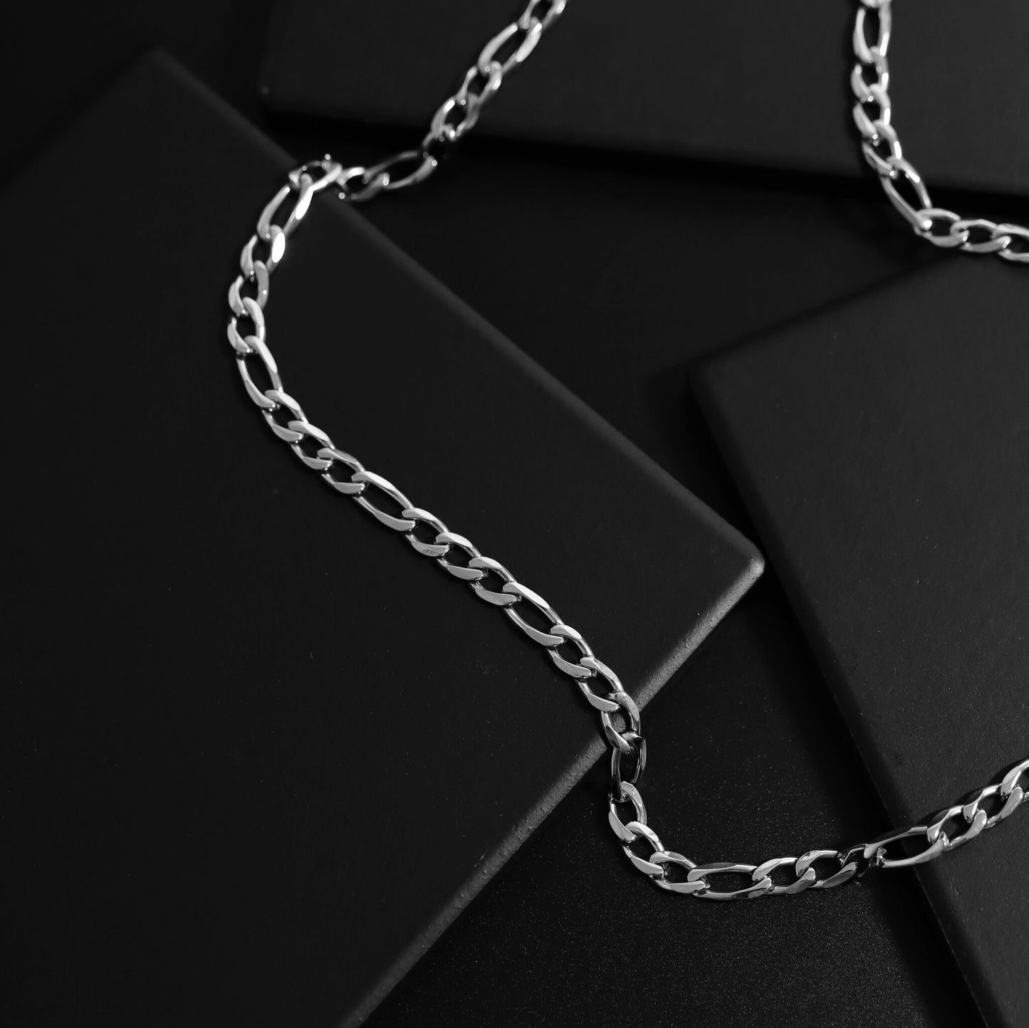 Stainless Steel Figaro Chain Necklace