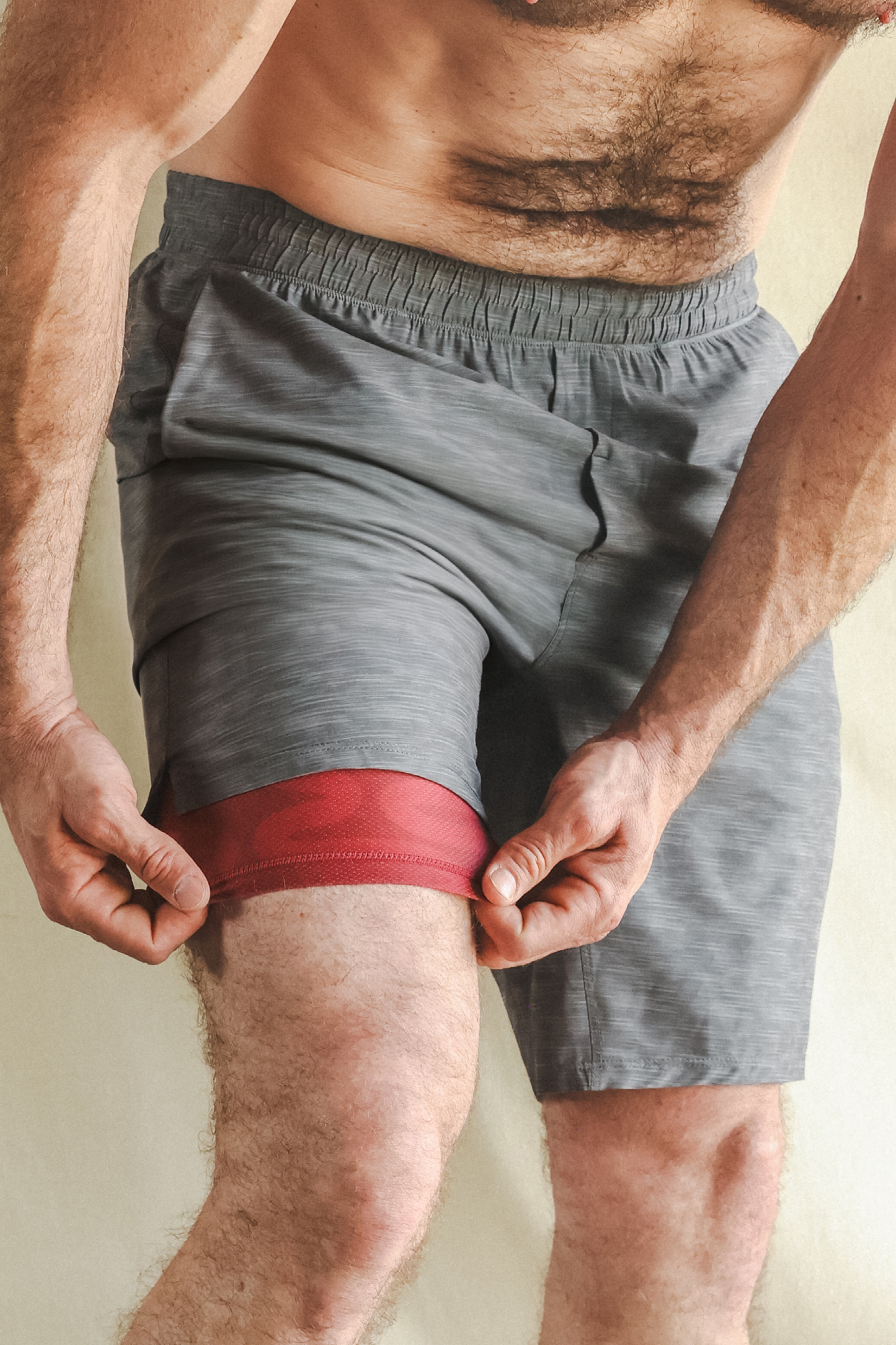 The Finish Line | Grey and Red Ball Hammock® 9 Inch Athletic Shorts