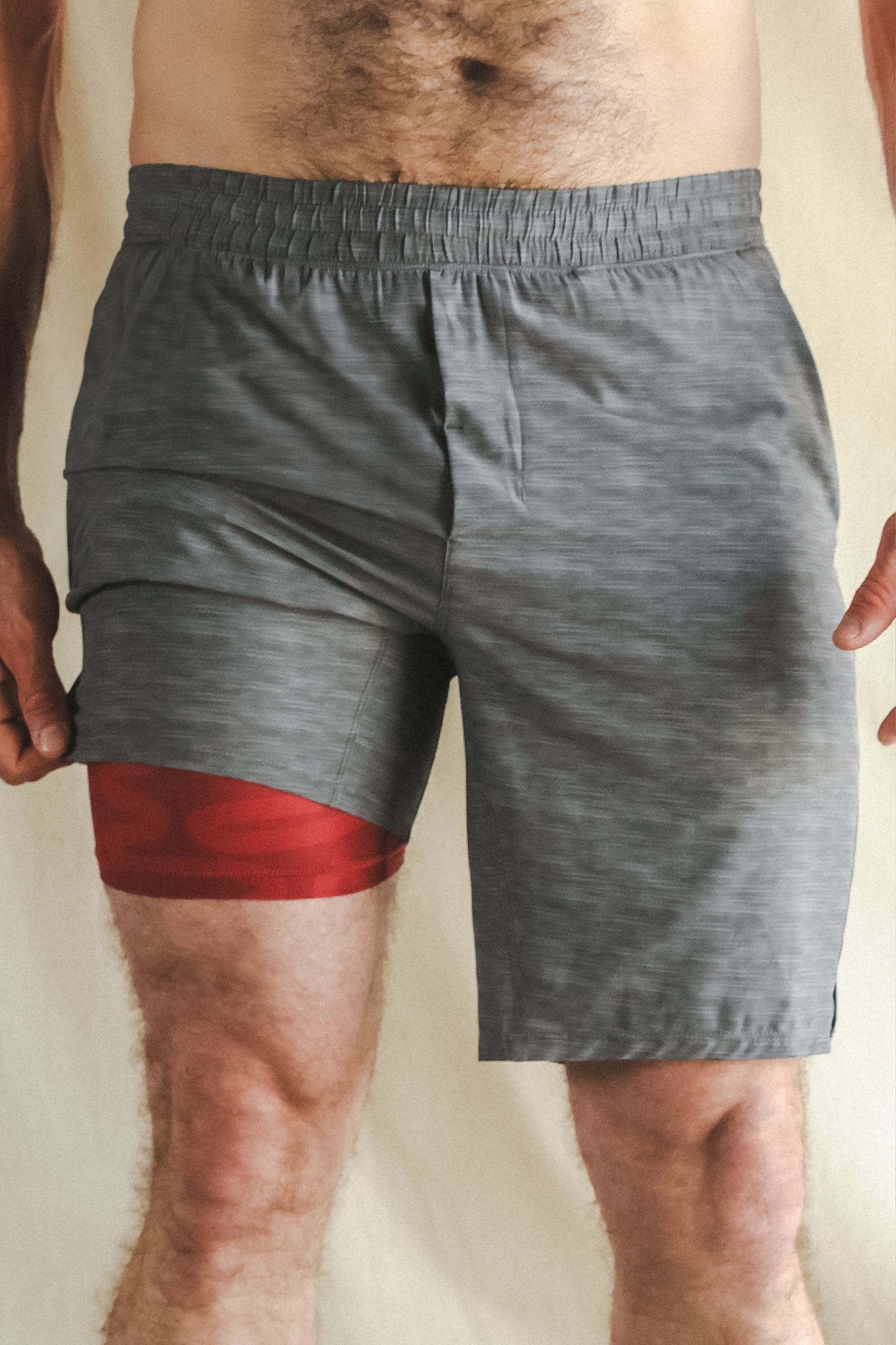 The Finish Line | Grey and Red Ball Hammock® 9 Inch Athletic Shorts