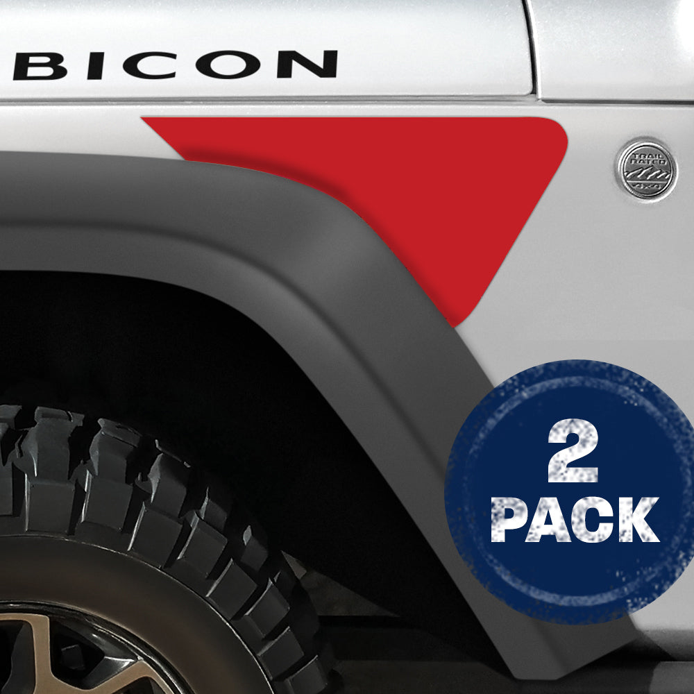 Red 2pc Vinyl Fender Decal