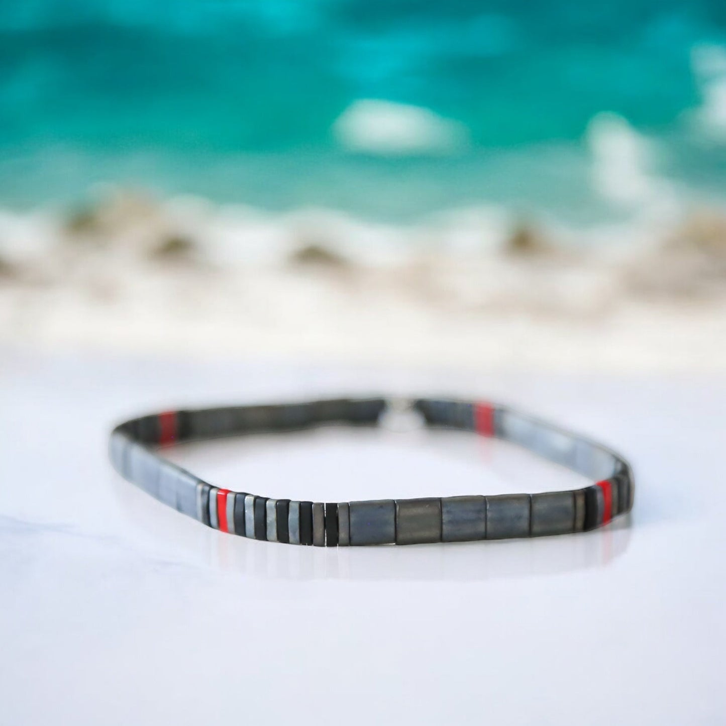 FIREFIGHTER GRAY - Tila Bead Bracelet | Single