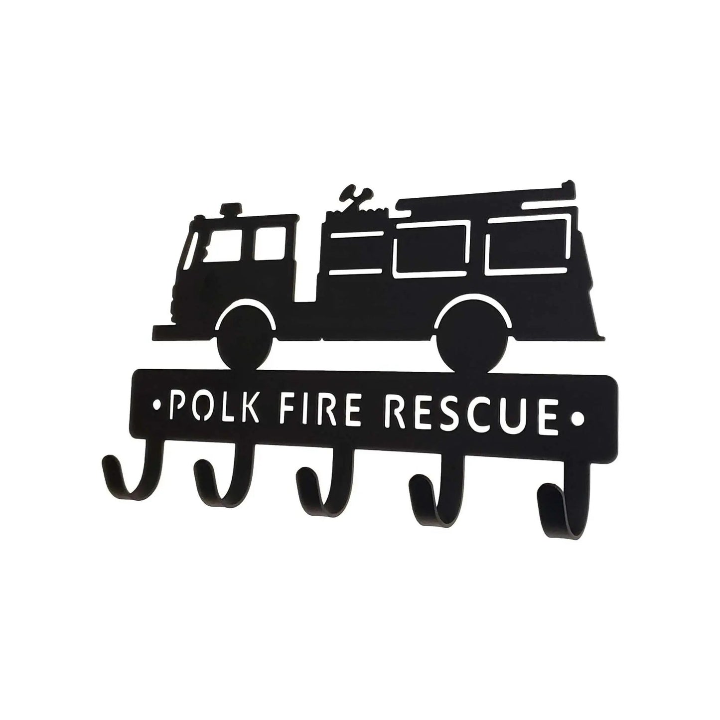 Personalized Fire Truck Key Hanger -  Honor Your Heroes!