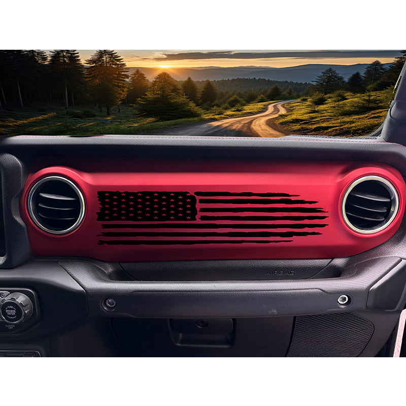 American Flag Dashboard Decal