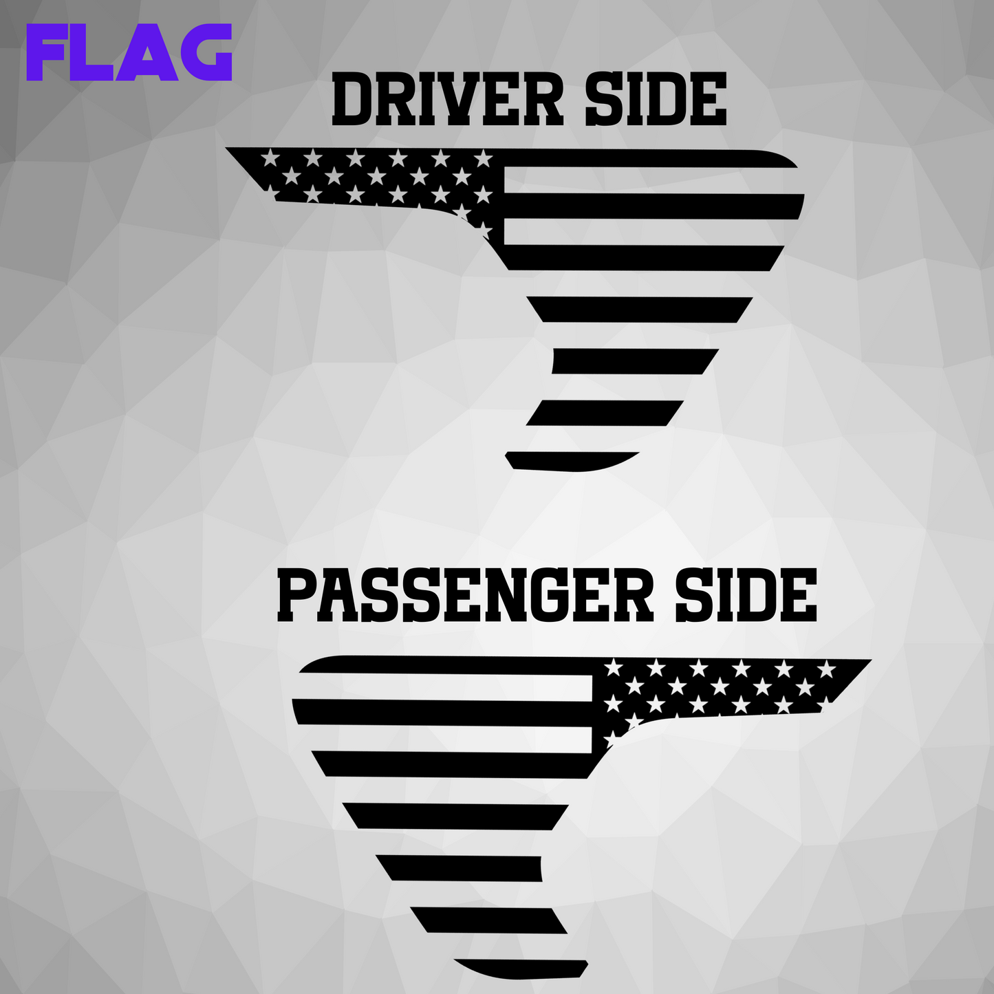 Fender Vent Decal- Flag Style