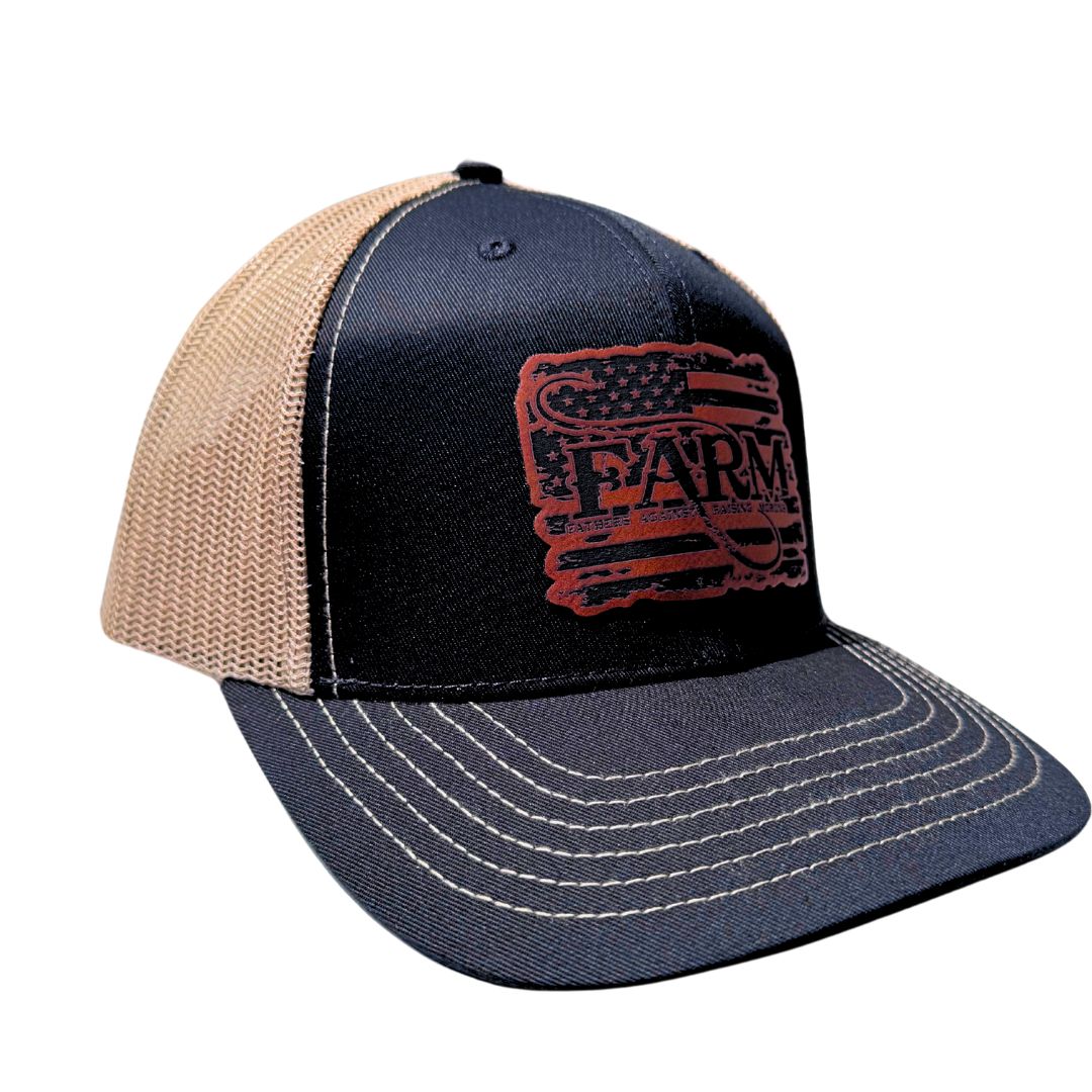 Flag Patch Hat - Black/Gold