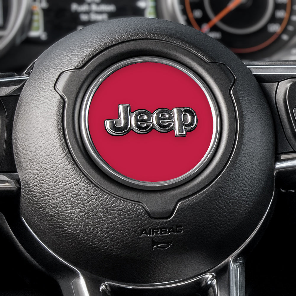 Flame Red Steering Wheel Decal