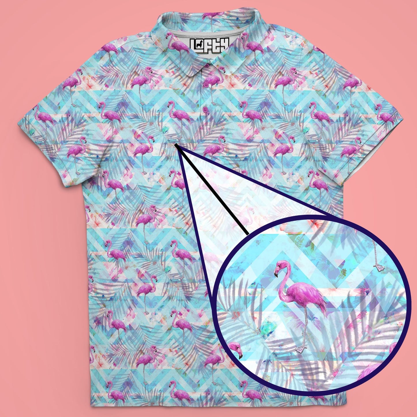 Florida Man | Floral/Flamingo Golf Polo for Men