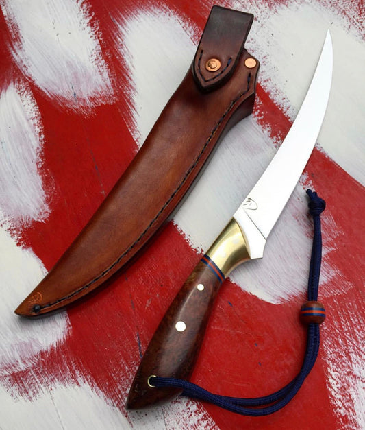 Flexible Fillet Knife – 7" AEB-L Stainless Steel with Rosewood Handle
