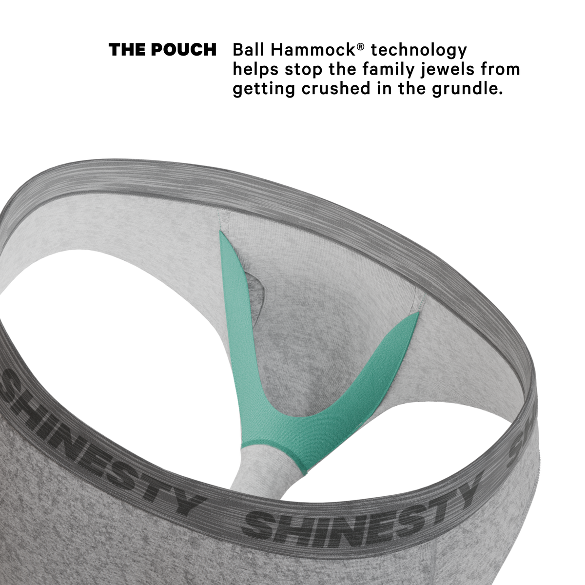 The Flintstone | Heather Grey and Black Ball Hammock® Pouch Underwear Briefs