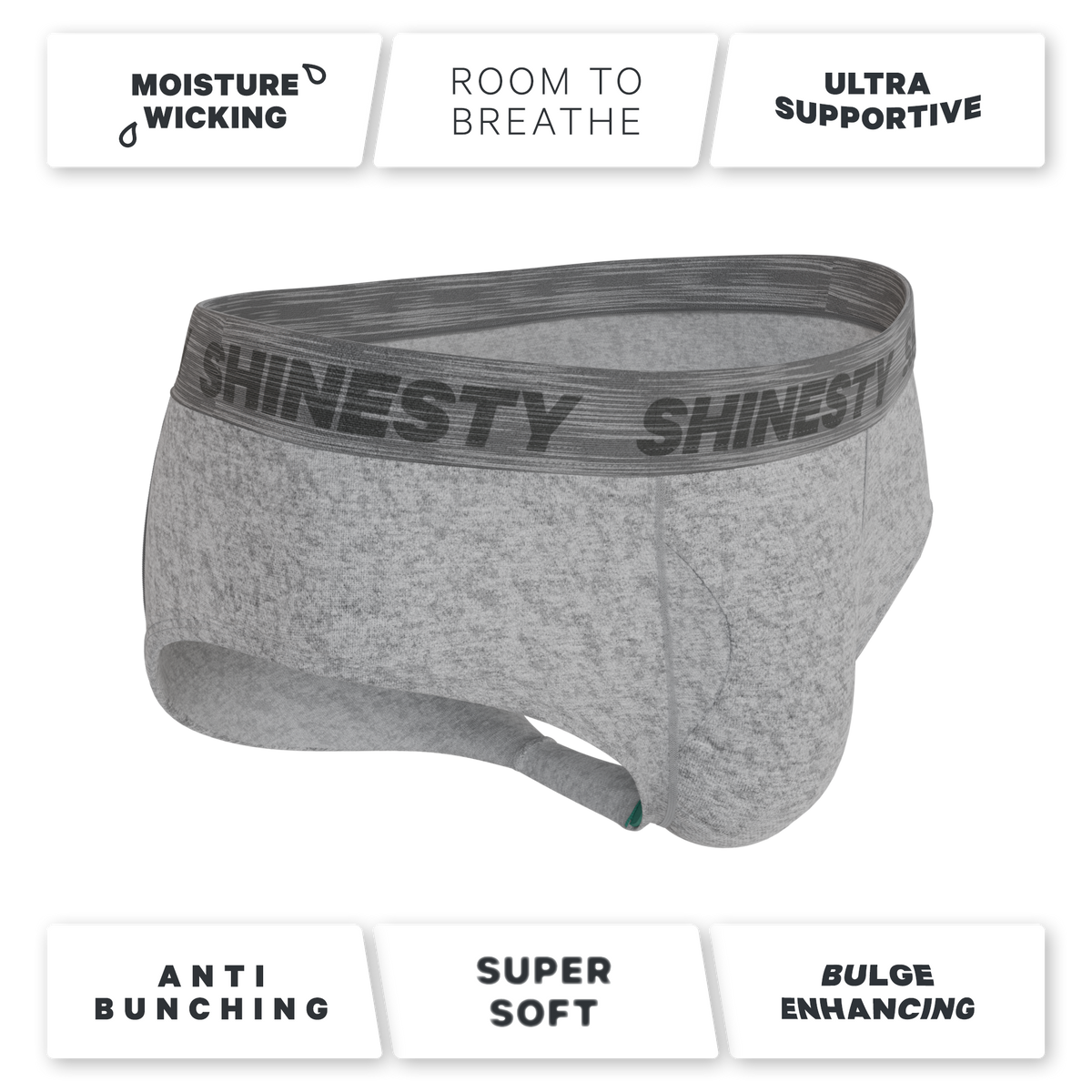 The Flintstone | Heather Grey and Black Ball Hammock® Pouch Underwear Briefs