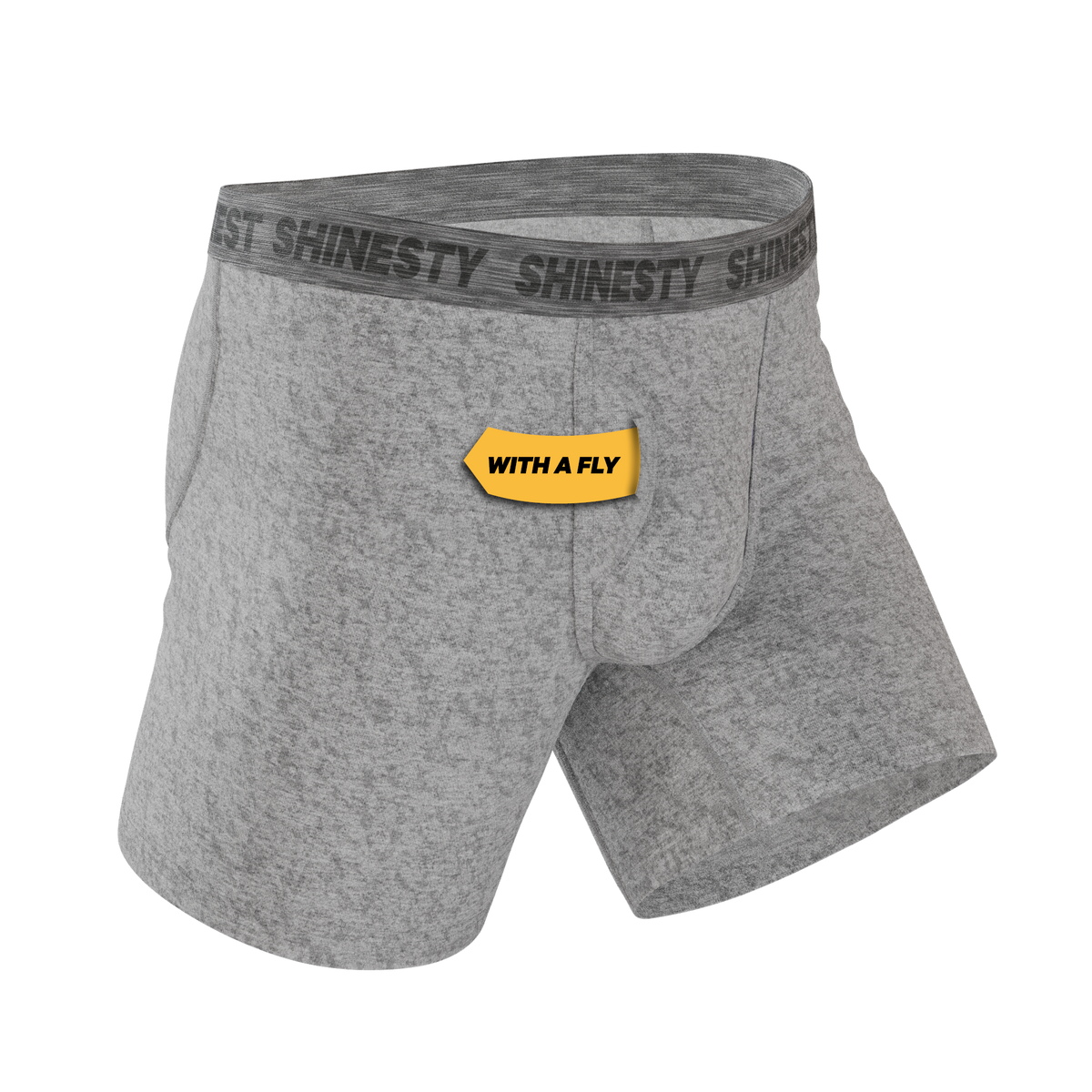 The Flintstone | Heather Grey and Black Ball Hammock® Pouch Underwear With Fly