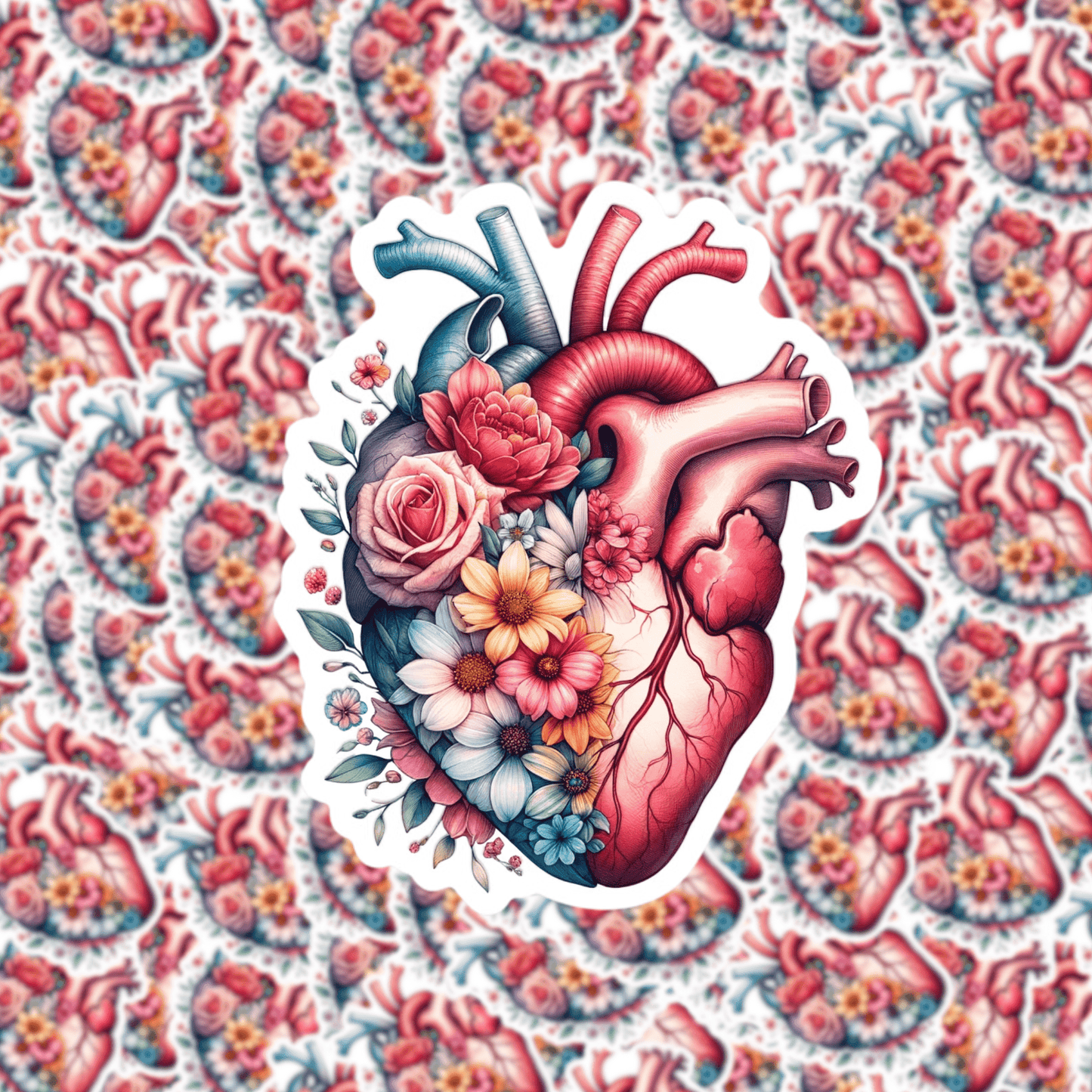 Floral Heart Sticker