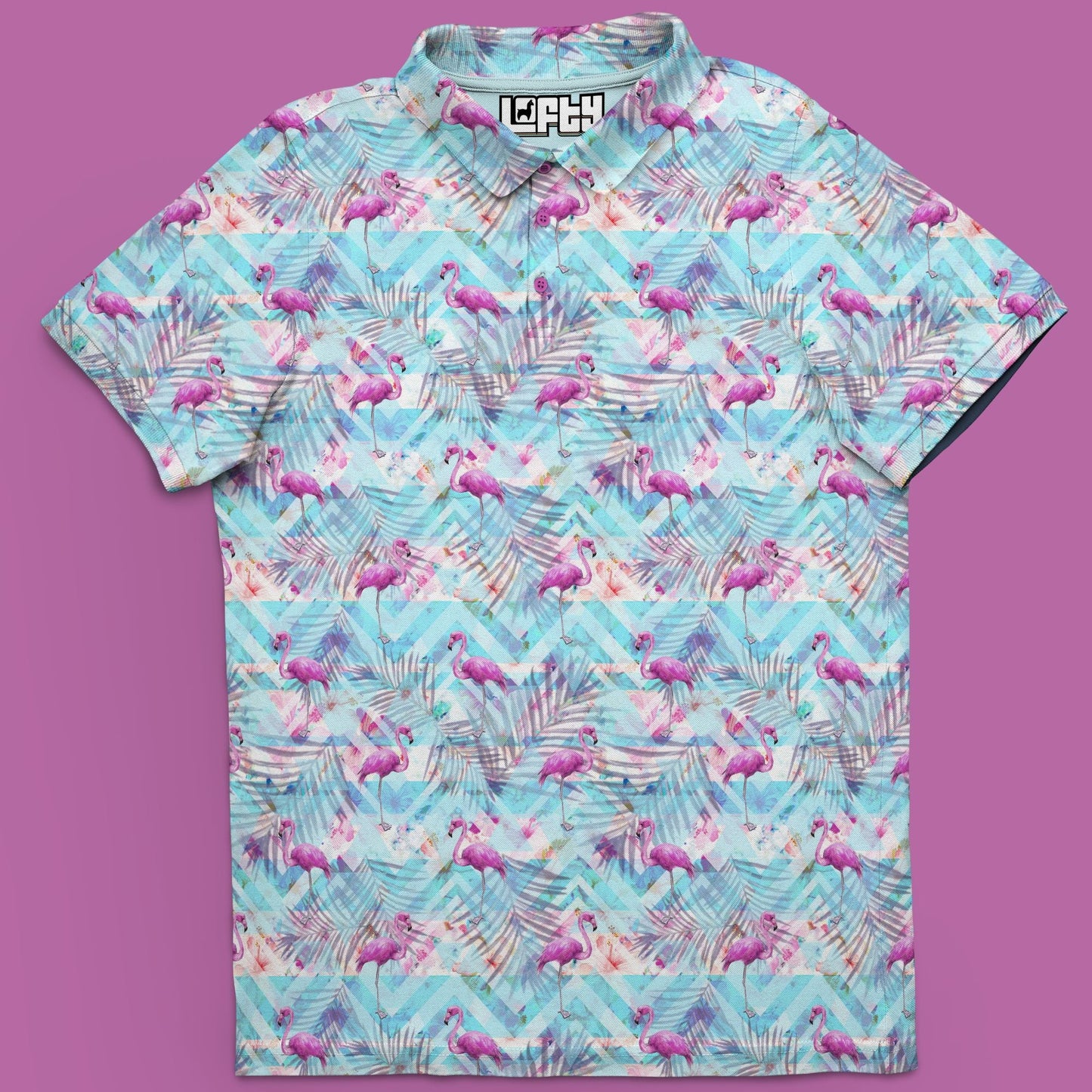 Florida Man | Floral/Flamingo Golf Polo for Men