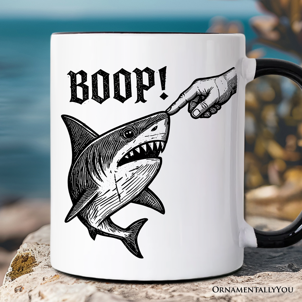 Boop Shark Mug, Funny Ocean Animal Gift